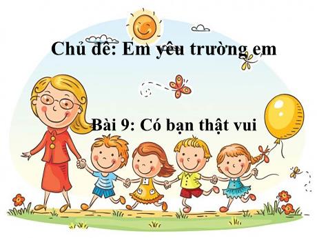 Bài giảng Hoạt động trải nghiệm Lớp 2 (Kết nối tri thức) - Chủ đề: Em yêu trường em - Bài 9: Các bạn thật vui