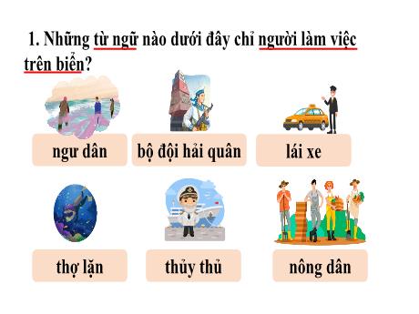 Bài giảng Tiếng Việt 2 (Kết nối tri thức) - Bài: Luyện tập Mở rộng vốn từ về nghề nghiệp (Tiết 4)