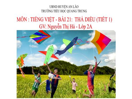 Bài giảng Tiếng Việt Lớp 2 (Kết nối tri thức) - BÀi 21: Thả diều (Tiết 1) - Nguyễn Thị Hà