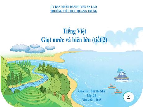Bài giảng Tiếng Việt Lớp 2 (Kết nối tri thức) - Bài: Giọt nước và biển lớn (Tiết 2) - Năm học 2024-2025 - Bùi Thị Nhã