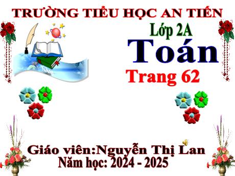 Bài giảng Toán Lớp 2 (Kết nối tri thức) - Bài 16: Lít (Tiết 1+2 - Trang 62) - Năm học 2024-2025 - Nguyễn Thị Lan