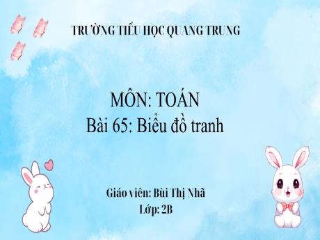Bài giảng Toán Lớp 2 (Kết nối tri thức) - Bài 65: Biểu đồ tranh - Bùi Thị Nhã
