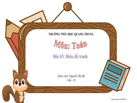 Bài giảng Toán Lớp 2 (Kết nối tri thức) - Bài 65: Biểu đồ tranh - Nguyễn Thị Hà